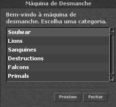 Escolha de categoria